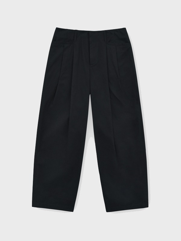 STRUCTURED WIDE PANTS (BLACK)